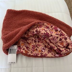 NWT NEW Vera Bradley Teddy Fleece Loop Scarf in Blush Fig
